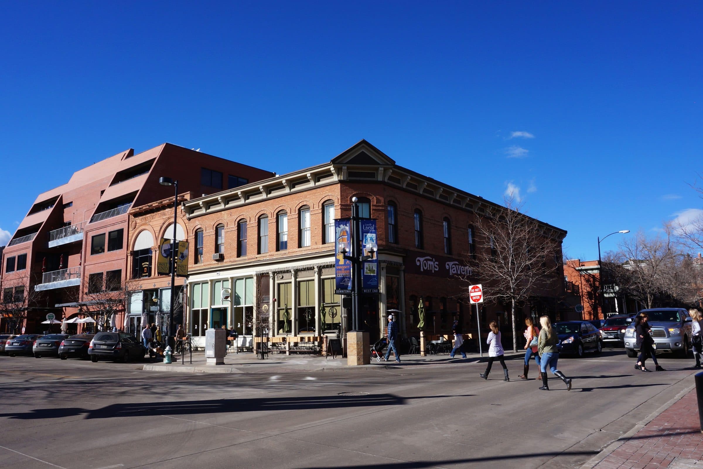 A downtown Boulder street corner